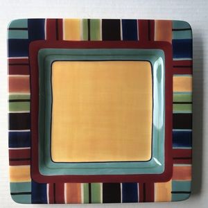 Set Of 2 Tabletops Unlimited “Amherst” Square Dinner Plates 10.5”